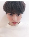 【エッジショートデザインカラー丸みショート無造作カール】