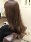 ツヤ出しピンク×ロング