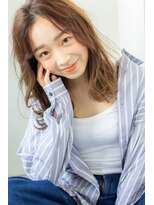 アコロン 吉祥寺(acoron.)&nbsp;小顔カット×ピンクベージュ ×イルミナカラー×黒髪×吉祥寺