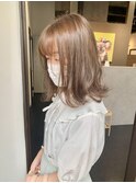 ニュアンスカラー透明感アッシュピンクくすみブルーボブウルフ