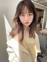 シアブラウンレイヤー_オリーブベージュレイヤーカット