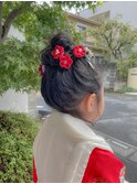 七五三ヘア　お団子スタイル