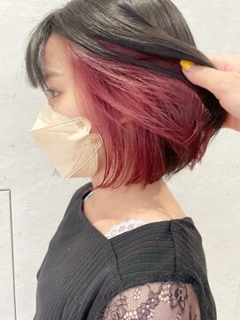 ロンドシエル 横浜(Lond ciel) インナーカラーイヤリングカラーハイトーン×韓国【横浜】