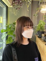 パム 恵比寿(PAM.)&nbsp;顔まわりポイントレイヤー × ぱつっとボブ