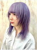 ハッシュカット/フルバング/似合わせカット/レッドブラウン