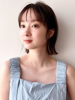 ラフ フロム ガーデン(Laf from GARDEN)&nbsp;切りっぱなしボブ/アッシュカラー/前髪パーマ/韓国風