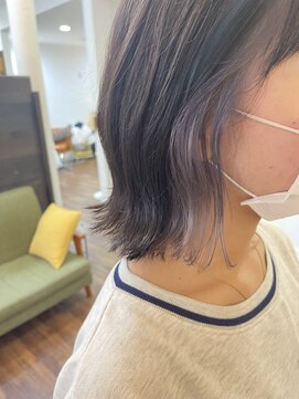 レジスタヘアーワークス (REGISTA hair works) dark silver × White purple