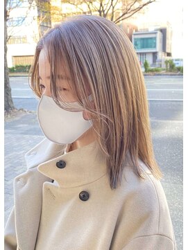 ディーン 栄店(DEAN) ミルクティーベージュダブルカラーインナーカラーケアブリーチ