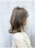ぱっつんロブ×ミルクティブロンド【OAKたまプラーザ/髪質改善】
