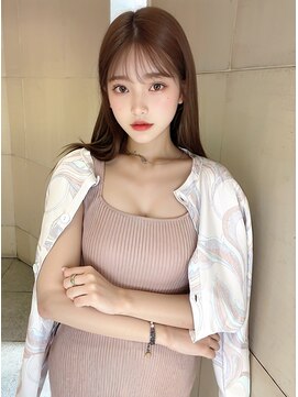 オリジンズヘアーセカンド 守谷店(Origins hair 2nd) シースルーバング×ベージュ系カラー×BYKARTE TR