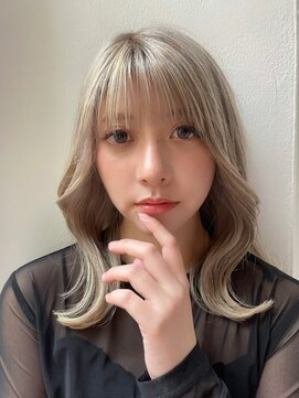 オーシャントーキョー サニー 原宿(OCEAN TOKYO Sunny) ミディアムレイヤーボブ韓国ヘアくびれボブワンホンヘア