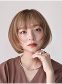 ハイトーンフェイスレイヤーボブ内巻き顎ラインボブ【自由が丘】
