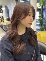 シティ(CITY)&nbsp;レイヤースタイル　ピンクブラウンカラー　韓国ヘア