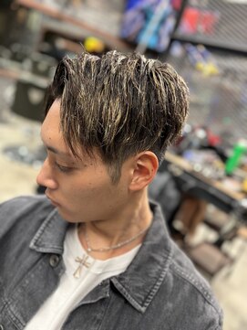 スリーセント 栄(3/cent) センターパートメッシュ