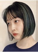 【macana指名】ボブ デザインカラー オリーブ 登戸