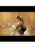 成人式/編みおろしスタイル/ポニーテール