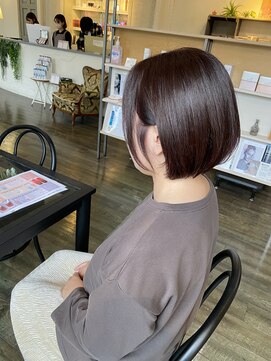 ココロヘアー ウィル 半田山店(Cocolo hair Will) 透明感ブラウンの上品ひし形ボブ