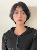 ハイライトバレイヤージュダブルカラーショートカット30代40代