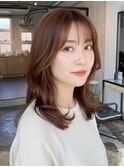 ミディアムレイヤースタイル