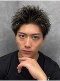 スパイキーショート/アップバング/ツーブロック/メンズ/眉毛