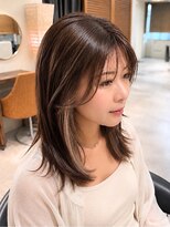 ヘアリゾート粋 トゥジュ 池袋東口店(tujuh) インナーカラー/ブリーチ/透明感ブラウン/ミディアムレイヤー