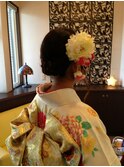 編みこみアップスタイル