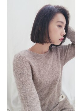 ネオリーブエム(Neolive em;) {neolive em元住吉店}☆シンプルカール・ボブ☆ショコラアッシュ