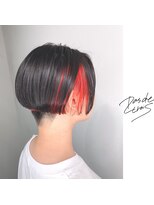 パドトロワ(Pas de trois)&nbsp;新潟×インナーカラー×刈り上げ×トランクスカット×赤