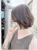 前下がりボブ白髪ぼかしハイライト【Ruufus恵比寿渋谷】3157