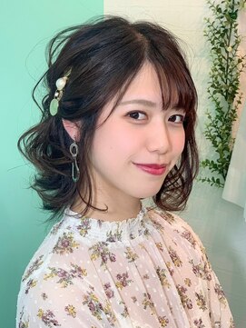 ドライブアンドビジョン 池袋(Drive&Vision) くびレイヤーエモージュイメチェンピンクベージュ小顔カット