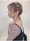 #後れ毛#透け感ミディアムアレンジ