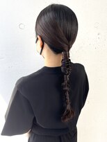 すっきり  タイトアレンジ   黒髪  ヘアセット  エジリ