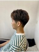 MEN’S HAIR 束感ショート波巻きハイライトカルマパーマ
