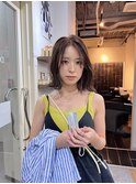 ボブ グレージュカラー シルキーベージュ デザインカラー