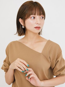 エンタク 新宿(enntaku) マロンベージュ/Aラインボブ/かきあげ/インナーカラー[新宿駅]