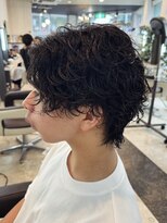 ヘアーアンドビューティーガーデン(HAIR AND BEAUTY GARDEN)&nbsp;メンズスパイラルパーマセンターパートウルフヘアサーフカール