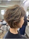 クセを活かしたショートボブ