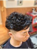 ツーブロック×アイロンパーマラルフカール
