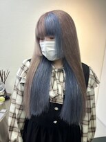 ベル(BEL)&nbsp;【デザインカラー】セクションカラー×ベージュ×ライトブルー