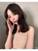 ◎votan_yuka◎暗めカラー/ミディアムレイヤー/流し前髪/博多