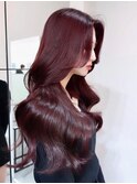 韓国レイヤーカット顔まわりくびれミディアム堀江