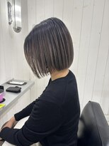 ボブ×グレージュ