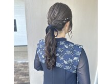 簡単なセットや大事な式などのヘアもお任せ☆彡.。