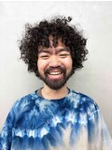 メンズカーリーヘアくるくるパーマスパイラルパーマハードパーマ