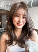 エアリーカール愛され大人可愛いうる艶髪サイドバングモテ髪