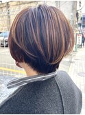 ハイライト ミセス ショートスタイル【坂根】