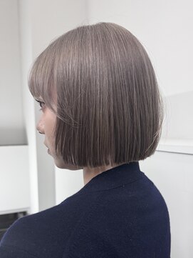 サンク 原宿 表参道(cinq) ダブルカラーヘーゼルグレージュオリーブベージュカラーブリーチ