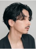 仙台センターパートフェザーパーマニュアンスパーマ刈り上げなし
