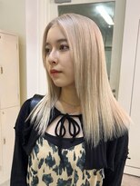 DATE梅田 ダブルカラー/ブリーチなしダブルカラー/ハイトーン【4月上旬OPEN(予定)】 ダブルカラー/ケアブリーチ/ミルクティーベージュ/レイヤー/梅田