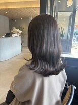 ベアーフルート 新潟店(BearFruit)&nbsp;髪質改善カラー/シナモンベージュ/ミディアムレイヤー/髪質改善